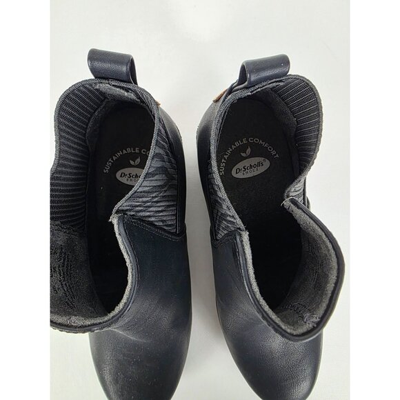 NWOT Dr. Scholl's Lean In Wedge Bootie Womens Black Wedge Ankle Boots Size 6 - Picture 7 of 11